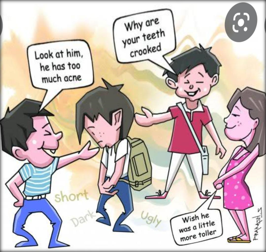 Class VI students discussing body positivity during Life Skills class