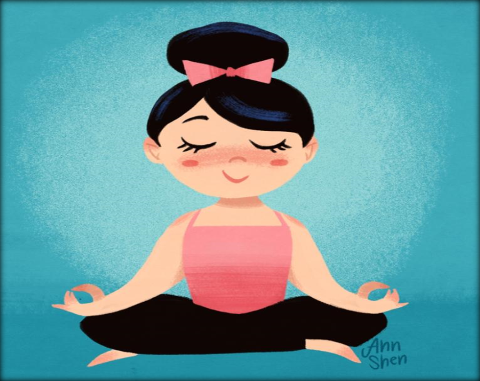 Class VI students practicing