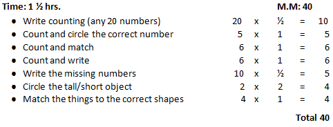 2025–2026 Nursery Maths Syllabus – Asha Modern School